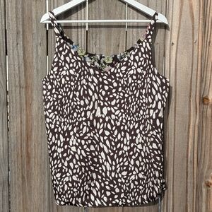 White House Black Market Reversible Floral OR Black & White Tank Size 10